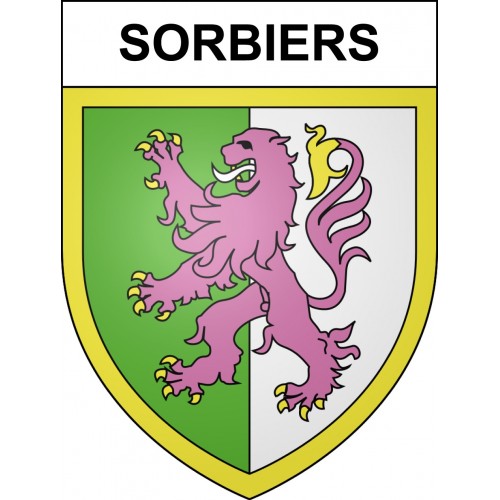 Sorbiers 42 ville sticker blason écusson autocollant adhésif