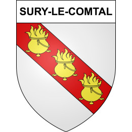 Stickers coat of arms Sury-le-Comtal adhesive sticker