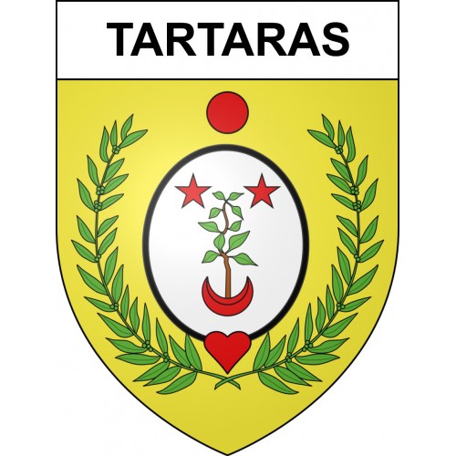 Tartaras 42 ville sticker blason écusson autocollant adhésif