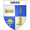 Unias Sticker wappen, gelsenkirchen, augsburg, klebender aufkleber