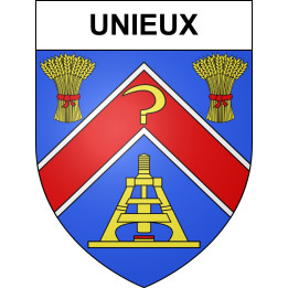 Unieux Sticker wappen, gelsenkirchen, augsburg, klebender aufkleber