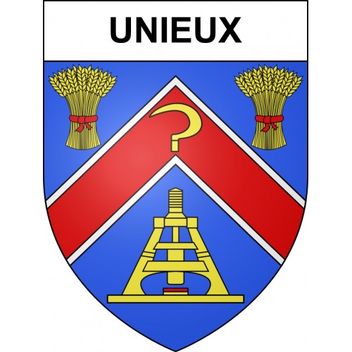 Stickers coat of arms Unieux adhesive sticker