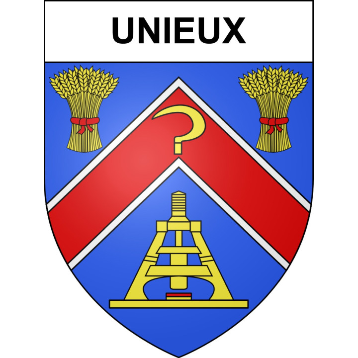 Stickers coat of arms Unieux adhesive sticker