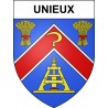 Unieux Sticker wappen, gelsenkirchen, augsburg, klebender aufkleber