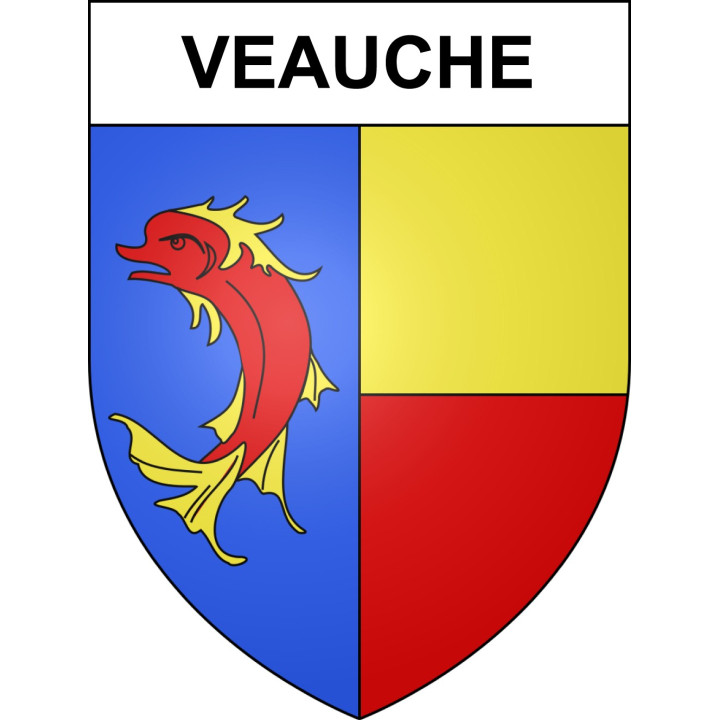 Veauche Sticker wappen, gelsenkirchen, augsburg, klebender aufkleber