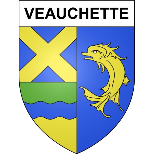 Veauchette 42 ville sticker blason écusson autocollant adhésif