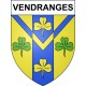 Pegatinas escudo de armas de Vendranges adhesivo de la etiqueta engomada