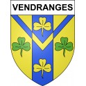 Pegatinas escudo de armas de Vendranges adhesivo de la etiqueta engomada