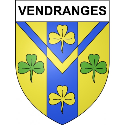 Pegatinas escudo de armas de Vendranges adhesivo de la etiqueta engomada
