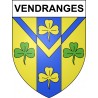 Pegatinas escudo de armas de Vendranges adhesivo de la etiqueta engomada