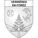 Pegatinas escudo de armas de Verrières-en-Forez adhesivo de la etiqueta engomada