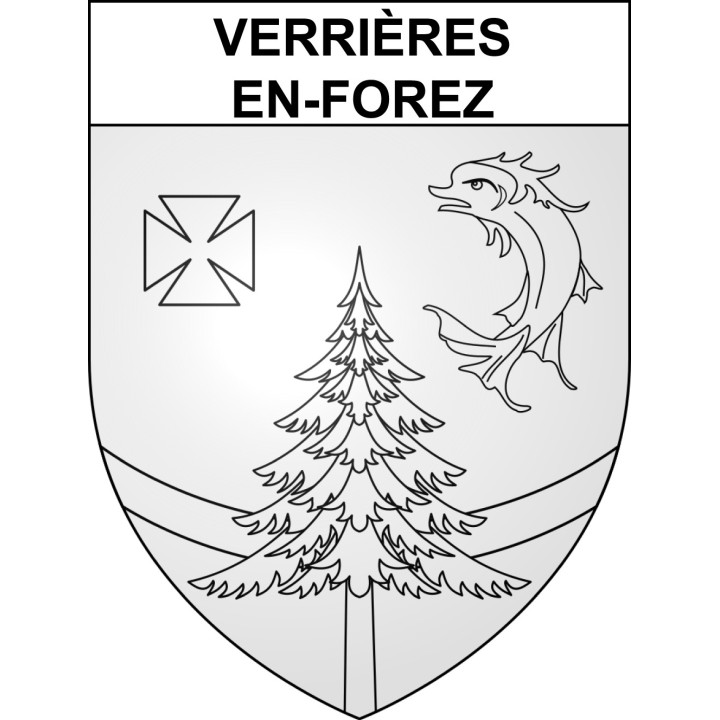 Verrières-en-Forez Sticker wappen, gelsenkirchen, augsburg, klebender aufkleber