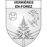 Stickers coat of arms Verrières-en-Forez adhesive sticker