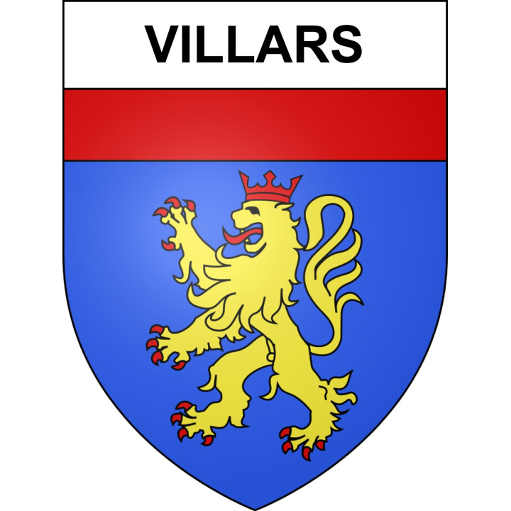 Pegatinas escudo de armas de Villars adhesivo de la etiqueta engomada
