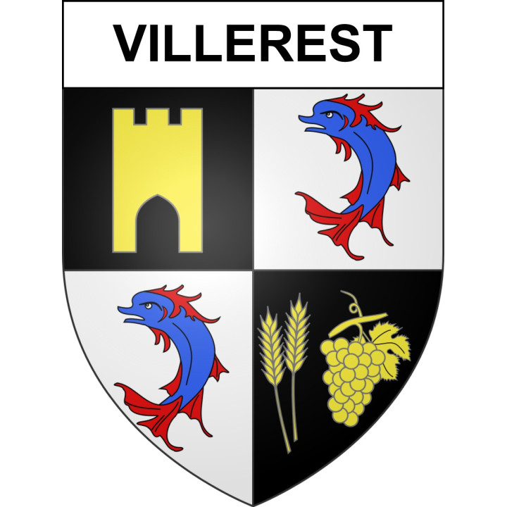 Villerest 42 ville sticker blason écusson autocollant adhésif