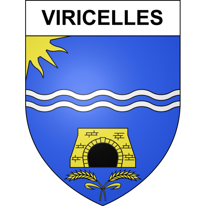 Pegatinas escudo de armas de Viricelles adhesivo de la etiqueta engomada