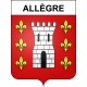 Pegatinas escudo de armas de Allègre adhesivo de la etiqueta engomada