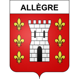 Pegatinas escudo de armas de Allègre adhesivo de la etiqueta engomada
