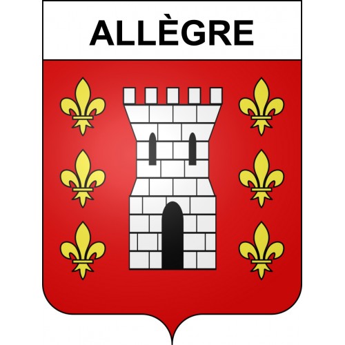 Allègre 43 ville sticker blason écusson autocollant adhésif