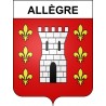 Allègre 43 ville sticker blason écusson autocollant adhésif