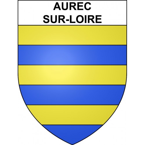 Aurec-sur-Loire 43 ville sticker blason écusson autocollant adhésif