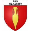 Pegatinas escudo de armas de Bas-en-Basset adhesivo de la etiqueta engomada