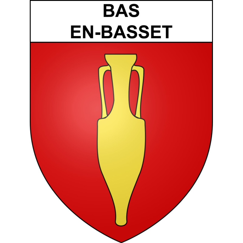 Bas-en-Basset Sticker wappen, gelsenkirchen, augsburg, klebender aufkleber