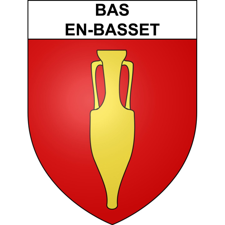 Bas-en-Basset Sticker wappen, gelsenkirchen, augsburg, klebender aufkleber