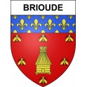 Pegatinas escudo de armas de Brioude adhesivo de la etiqueta engomada