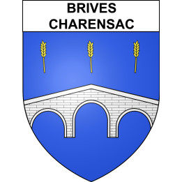 Brives-Charensac Sticker wappen, gelsenkirchen, augsburg, klebender aufkleber