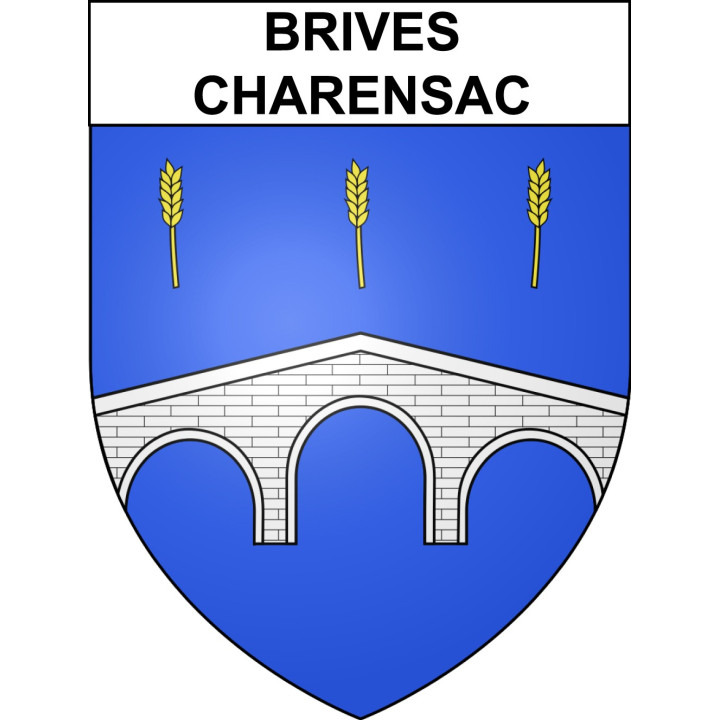 Brives-Charensac 43 ville sticker blason écusson autocollant adhésif