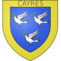 Pegatinas escudo de armas de Cayres adhesivo de la etiqueta engomada