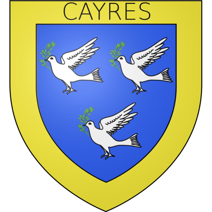 Cayres 43 ville sticker blason écusson autocollant adhésif