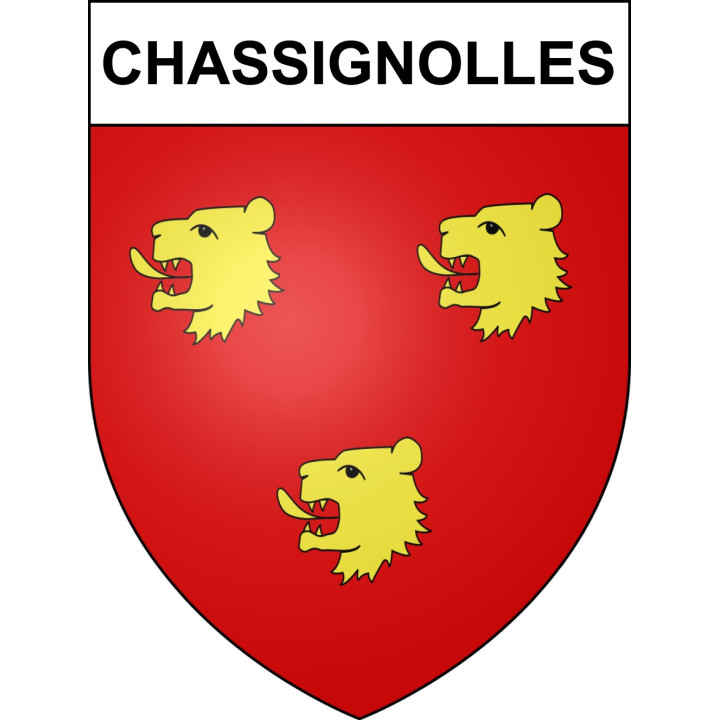 Chassignolles 43 ville sticker blason écusson autocollant adhésif