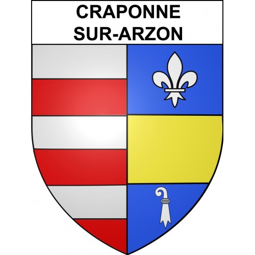 Pegatinas escudo de armas de Craponne-sur-Arzon adhesivo de la etiqueta engomada