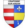 Craponne-sur-Arzon 43 ville sticker blason écusson autocollant adhésif
