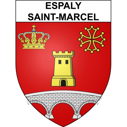 Espaly-Saint-Marcel 43 ville sticker blason écusson autocollant adhésif