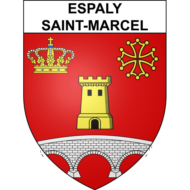 Espaly-Saint-Marcel Sticker wappen, gelsenkirchen, augsburg, klebender aufkleber