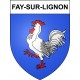 Pegatinas escudo de armas de Fay-sur-Lignon adhesivo de la etiqueta engomada