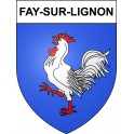 Pegatinas escudo de armas de Fay-sur-Lignon adhesivo de la etiqueta engomada