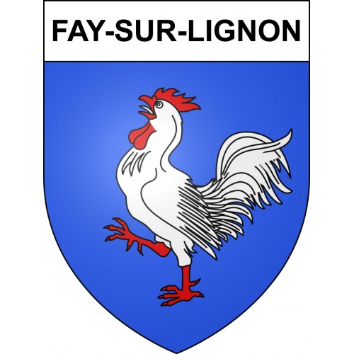 Pegatinas escudo de armas de Fay-sur-Lignon adhesivo de la etiqueta engomada