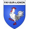 Fay-sur-Lignon 43 ville sticker blason écusson autocollant adhésif