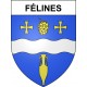 Félines 43 ville sticker blason écusson autocollant adhésif