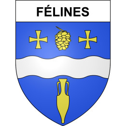 Félines 43 ville sticker blason écusson autocollant adhésif
