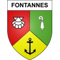 Fontannes 43 ville sticker blason écusson autocollant adhésif
