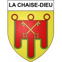 La Chaise-Dieu 43 ville sticker blason écusson autocollant adhésif