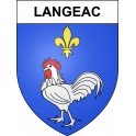 Langeac Sticker wappen, gelsenkirchen, augsburg, klebender aufkleber