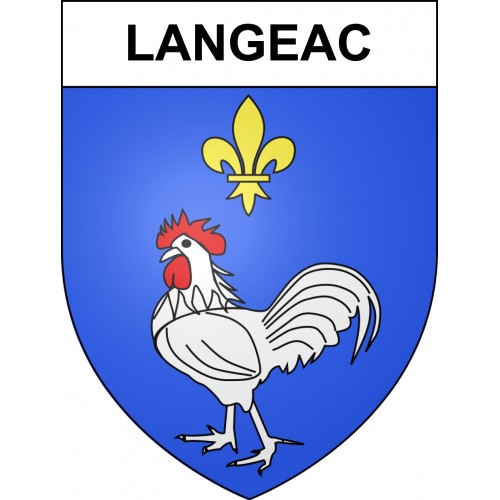 Langeac 43 ville sticker blason écusson autocollant adhésif
