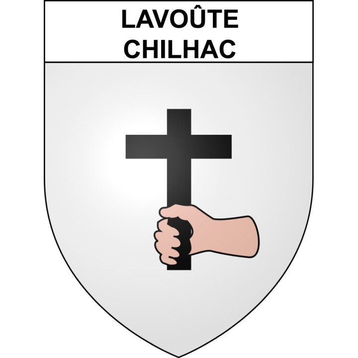 Pegatinas escudo de armas de Lavoûte-Chilhac adhesivo de la etiqueta engomada