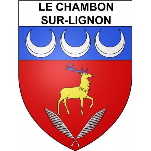 Le Chambon-sur-Lignon 43 ville sticker blason écusson autocollant adhésif